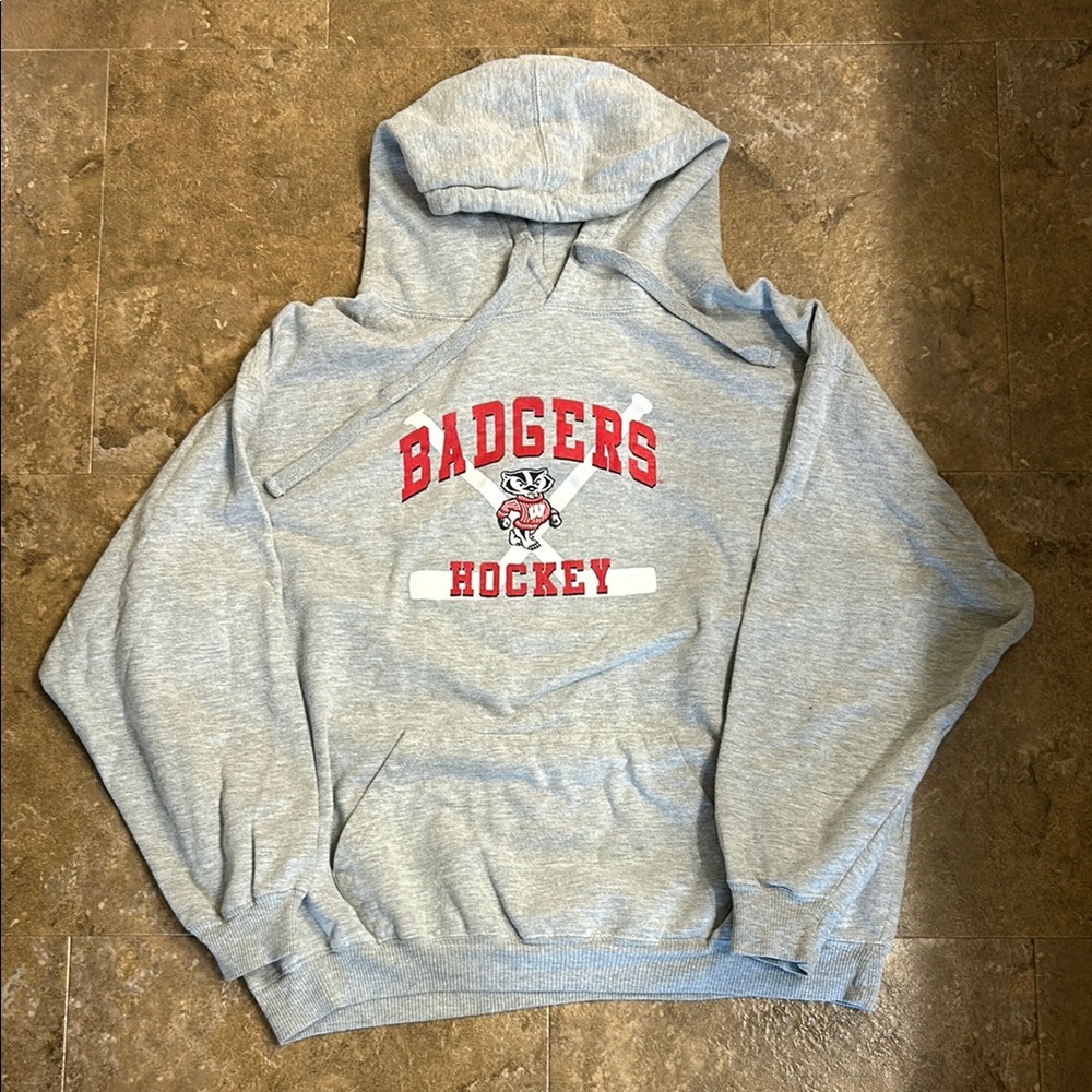 Gray Badgers Hockey Men's Sweater